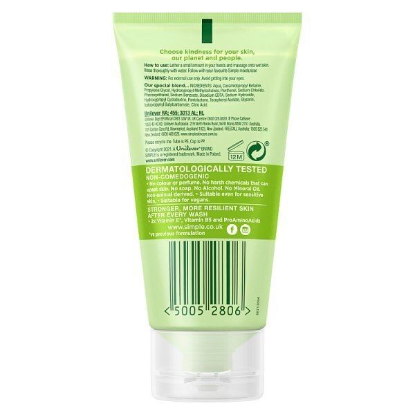 Simple Kind to Skin Refreshing Facial Wash Gel 50ml