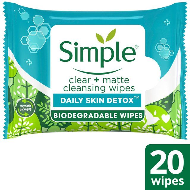 Simple Wipes Daily Detox Matte 20 per pack