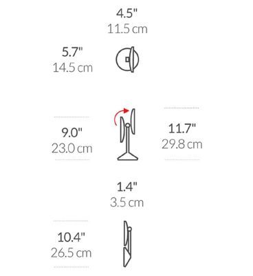 Simplehuman Sensor Mirror Mini, 10x Magnification, Brushed Stainless Steel