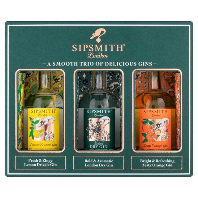 Sipsmith Mini Gin Trio Gift Set 3 x 5cl