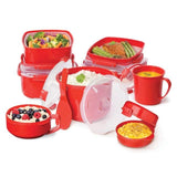 Sistema Plastic Microwave Rice Steamer Red 2.6L