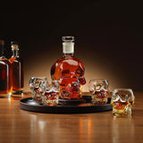 Skull Decanter with Glasses Set