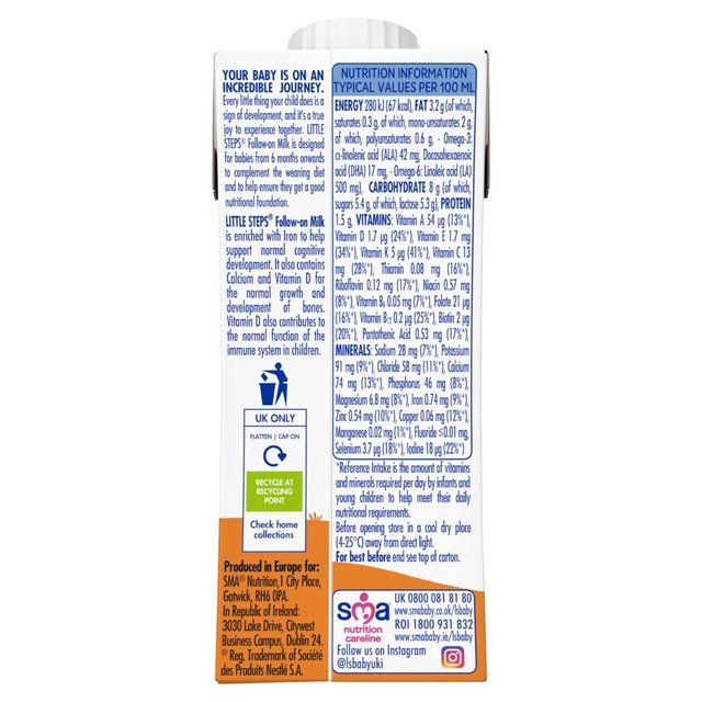 SMA Little Steps Follow-On Milk 6mth+ 200ml