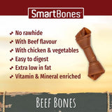 SmartBones 2 Medium Beef Rawhide Free Bone Dog Treats 158g