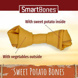 SmartBones 2 Medium Sweet Potato Rawhide Free Bone Dog Treats 158g