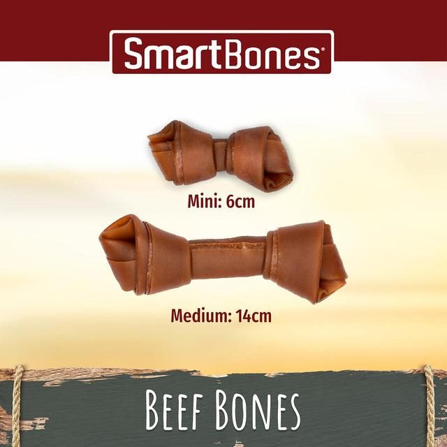 SmartBones 8 Mini Beef Rawhide Free Bones Dog Treats 128g