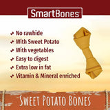 SmartBones 8 Mini Sweet Potato Rawhide Free Bones Dog Treats 128g