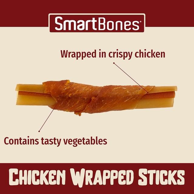 SmartBones 9 Mini Chicken Wrapped Rawhide Free Sticks Dog Treats 9 per pack