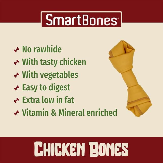 SmartBones Medium Chicken Rawhide Free Bones Dog Treats 158g
