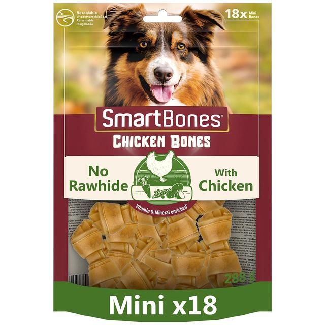 SmartBones Mini Chicken Rawhide Free Bones Dog Treats 288g