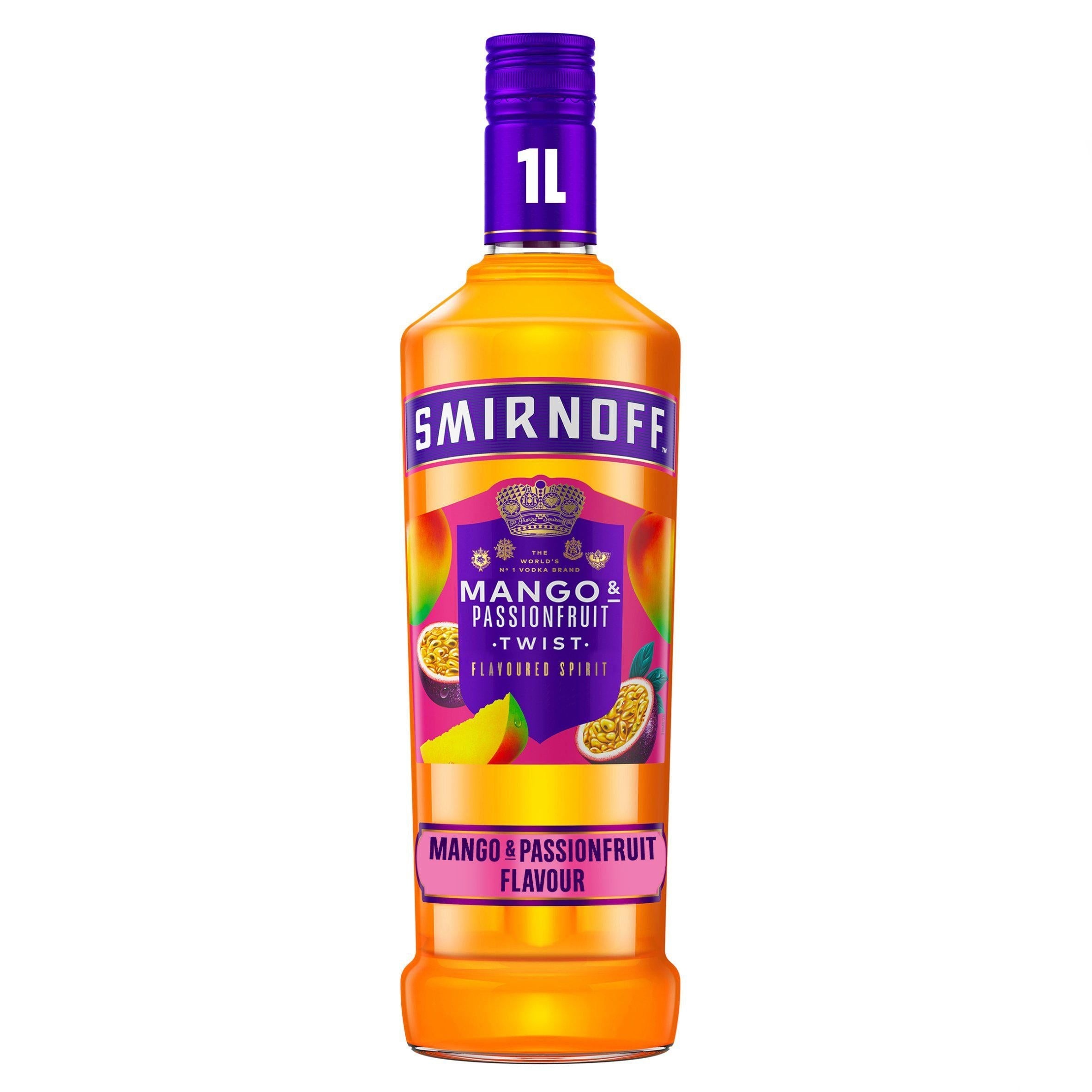 Smirnoff Mango & Passionfruit Flavoured Vodka 37.5% vol 1L Bottle