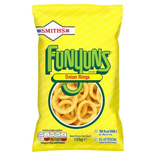 Smiths Funyuns Sharing Onion Rings Sharing Bag Snacks 125g