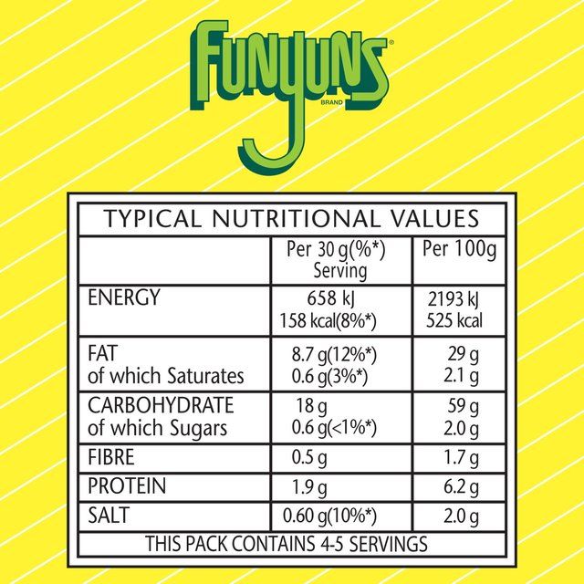 Smiths Funyuns Sharing Onion Rings Sharing Bag Snacks 125g
