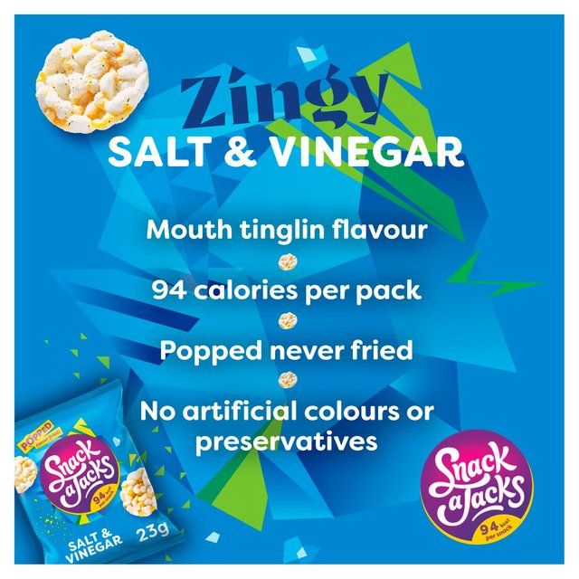 Snack a Jacks Salt & Vinegar Rice Cakes 23g