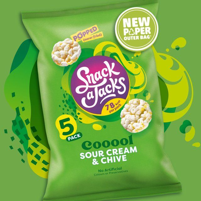 Snack a Jacks Sour Cream & Chive Multipack Rice Cakes 5 per pack