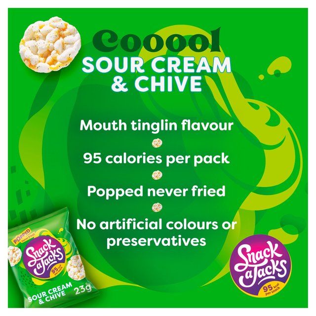 Snack a Jacks Sour Cream & Chive Rice Cakes 24g