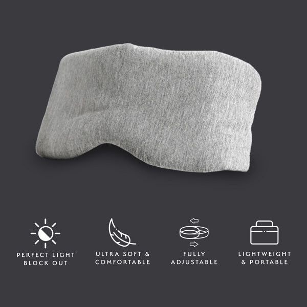 Snoozzy Organic Cotton Sleep Eye Mask Light Grey