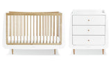 Snuzkot Skandi Cot Bed and Dresser Nursery Set - Natural