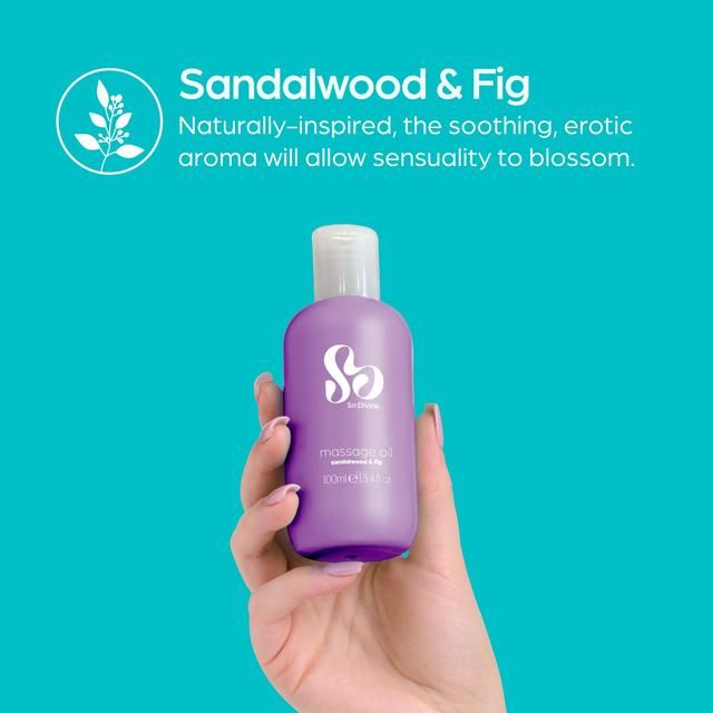 So Divine Massage Oil with Sandlewood and Fig Vegan Friendly 100ml