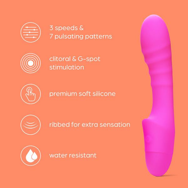 So Divine Pash Ribbed Vibrator Pink