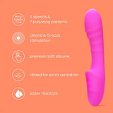 So Divine Pash Ribbed Vibrator Pink