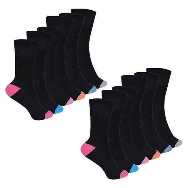 Sock Snob 12 Pairs Womens Bamboo Trainer Socks 4-8 UK Pack 2