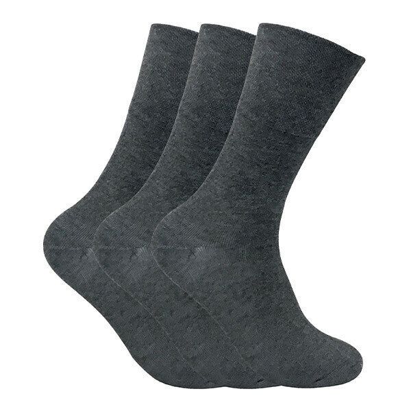 Sock Snob 3 Pairs Mens Thermal Diabetic Socks 6-11 UK Grey / 3EA