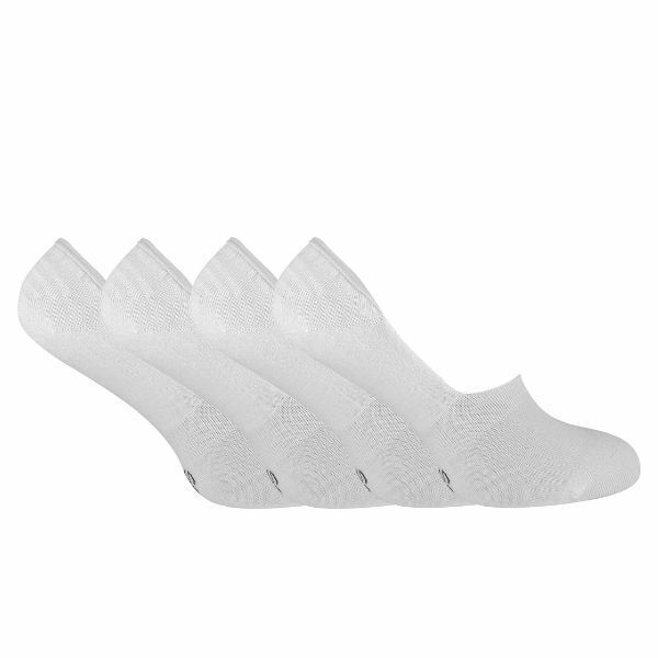 Sock Snob 4 Pairs Mens Bamboo Invisible Liner Socks 7-11 UK White / 4EA