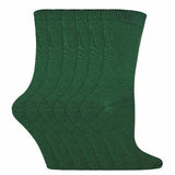 Sock Snob 6 Pk Childrens Solid Colour Cotton Socks 12-3 UK Grey / 6EA