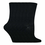 Sock Snob 6 Pk Childrens Solid Colour Cotton Socks 9-12 UK Black / 6EA