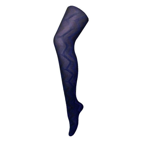 Sock Snob Ladies 80 Denier Opaque Patterned Tights 8-14 UK Weave Blue