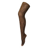 Sock Snob Ladies 80 Denier Opaque Patterned Tights 8-14 UK Weave Brown