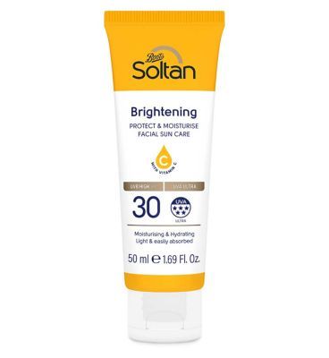 Soltan Brightening Protect & Moisturise Facial Suncare Cream with Vitamin C SPF30 50ml
