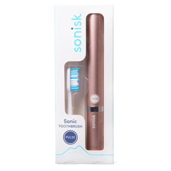Sonisk Pulse Battery Powered Travelling Toothbrush Rose Gold