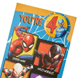 Spider Man 4th Birthday Card