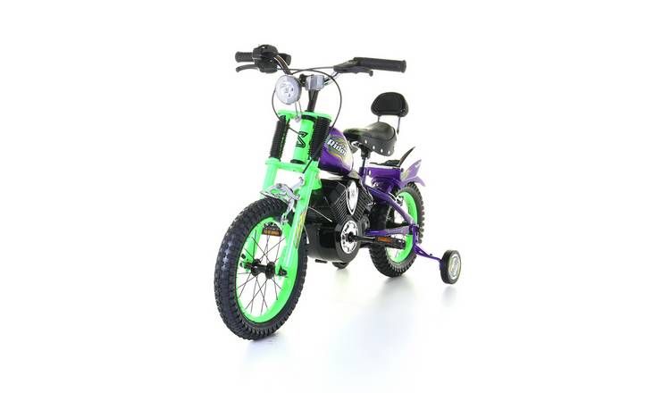 Spike Chopper 14 inch Wheel Size Kids Beginner Bike - Green