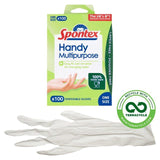 Spontex Handy Multi-Purpose Disposable Gloves Latex Free & Powder Free 100 per pack