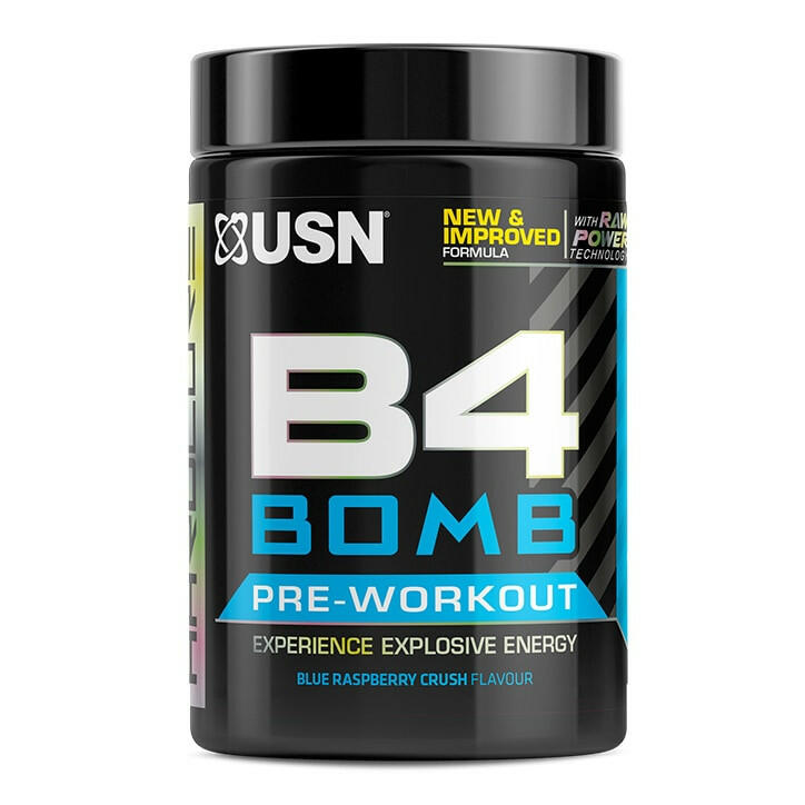 USN B4 Bomb Pre-Workout Blue Raspberry - 300g Pre Workout Supplements Boots