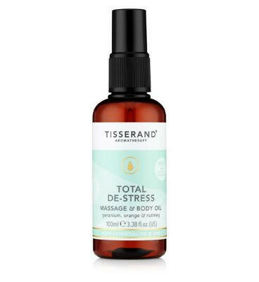 Tisserand Aromatherapy Total De-Stress Massage & Body Oil 100ml Vitamins, Minerals & Supplements Boots