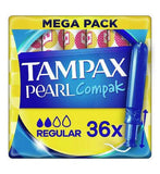 Tampax Pearl Compak Regular Tampons Applicator 36X GOODS Boots