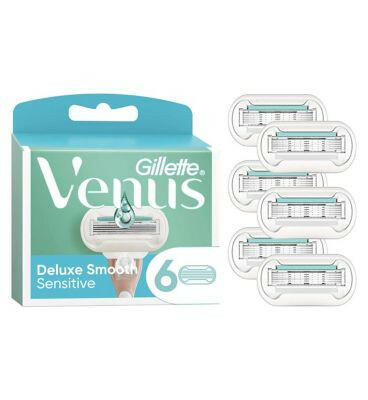 Venus Deluxe Smooth Sensitive Razor Blades, 6 pack GOODS Boots