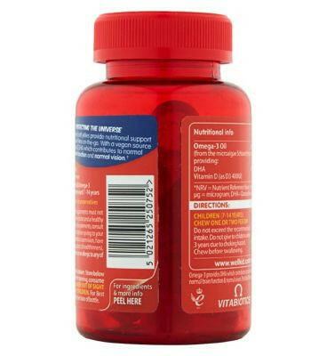 Vitabiotics WellKid Marvel Vitamin D & Omega-3 50 Vegan Soft Jellies Vitamins, Minerals & Supplements Boots