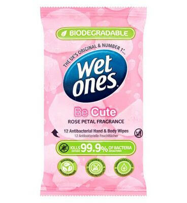 Wet Ones Be Cute Biodegradable Antibacterial Hand Wipes, 12 Pack Suncare & Travel Boots