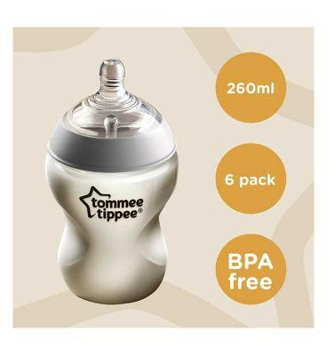 Tommee Tippee Natural Start Anti-Colic Baby Bottle, Slow Flow Breast-Like Teat, Anti-Colic Valve, Self-Sterilising, Pack of 6 Toys & Kid's Zone Boots