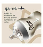 Tommee Tippee Natural Start Newborn Starter Set, 2 Anti-Colic Baby Bottles, Medium-Flow, Breast-Like Teats, Self-Sterilising Baby Accessories & Cleaning Boots