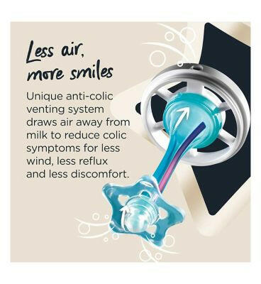 Tommee Tippee Advanced Anti-Colic Baby Bottle, Slow Flow Breast-Like Teat, Vented Anti-Colic Wand, Self-Sterilising, Pack of 3 Baby Accessories & Cleaning Boots