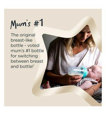 Tommee Tippee Advanced Anti-Colic Newborn Starter Set for Colicky Babies, 4 x Bottles, 2 x Teats, Vented Anti-Colic Wand Baby Accessories & Cleaning Boots