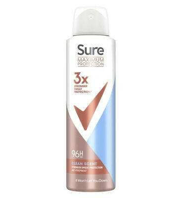 Sure Maximum Protection Clean Scent Anti-perspirant Deodorant Aerosol 150 ml Deodorants Boots