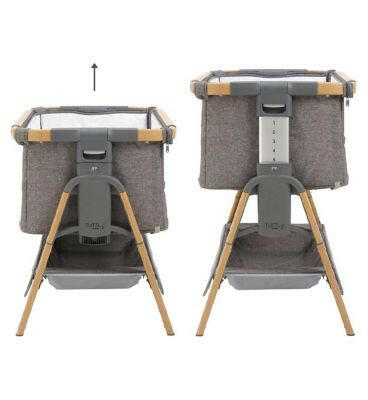 Tutti Bambini Cozee XL Bedside Crib & Cot - Oak / Charcoal GOODS Boots