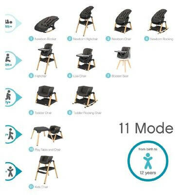 Tutti Bambini Nova Birth to 12 Years Complete Highchair Package - Grey/Oak GOODS Boots